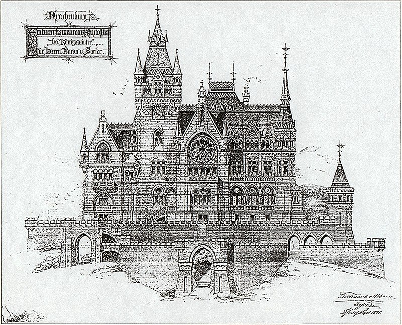 KonigswinterSchlossDrachenburgEntwurf1881